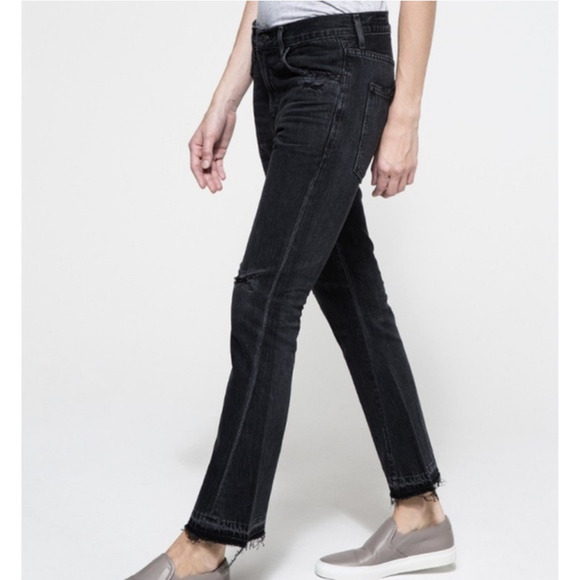 CITIZENS OF HUMANITY COH Sasha Twist Flare Crop Jeans Low Slung Flare - Picture 3 of 16